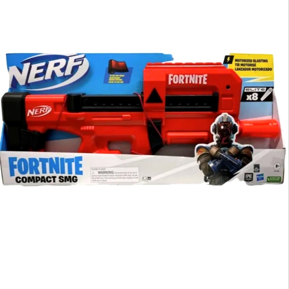 Hasbro Nerf F4106 Fortnite Compact SMG Motorized Elite Dart Blaster NIB